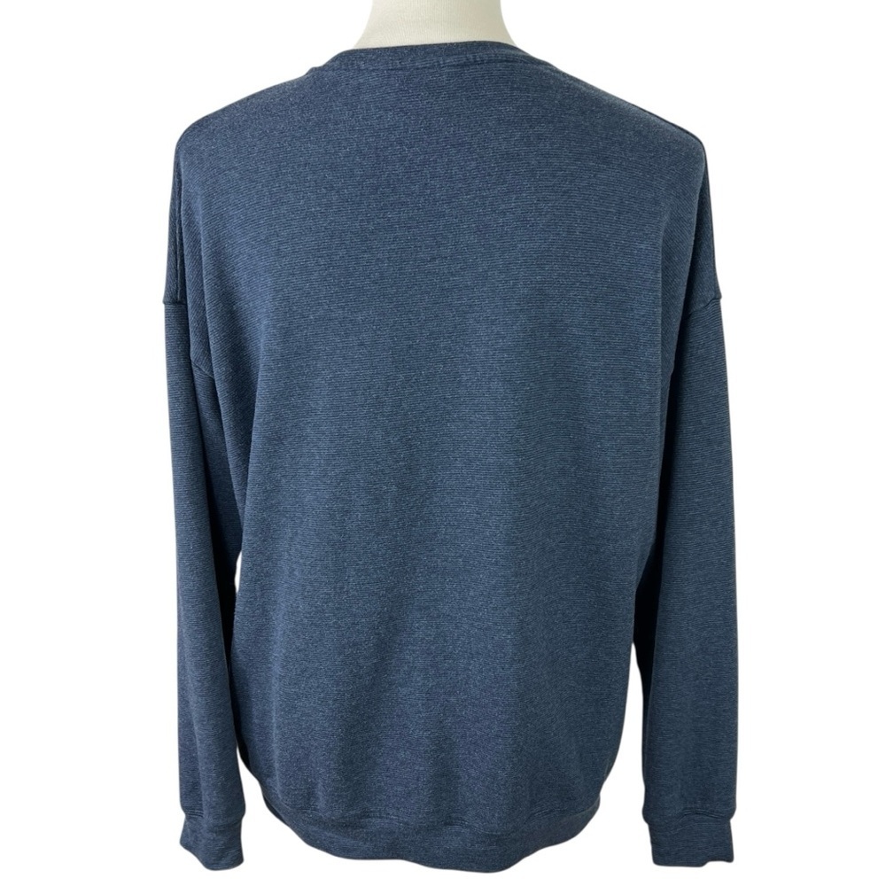 Athleta Balance Printed Pullover Sweatshirt Saturation Stripe Navy Blue Size S - Picture 4 of 7